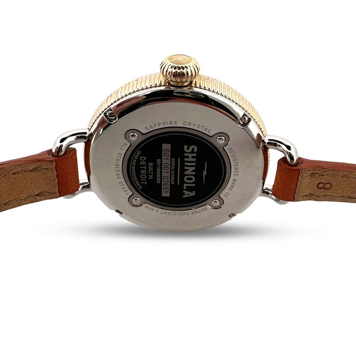 Shinola Birdy 34mm Stainless Steel Lady's Leather Strap Watch