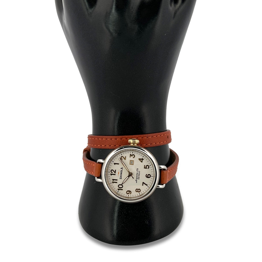 Shinola Birdy 34mm Stainless Steel Lady's Leather Strap Watch