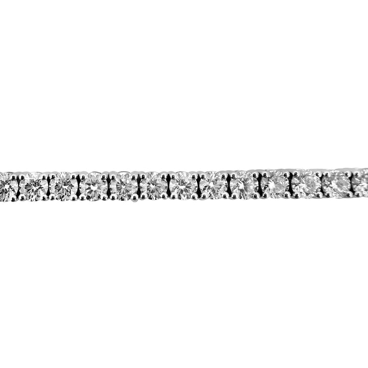12.57ctw Round Brilliant Lab Grown Diamond Tennis Bracelet in 14k White Gold - detail