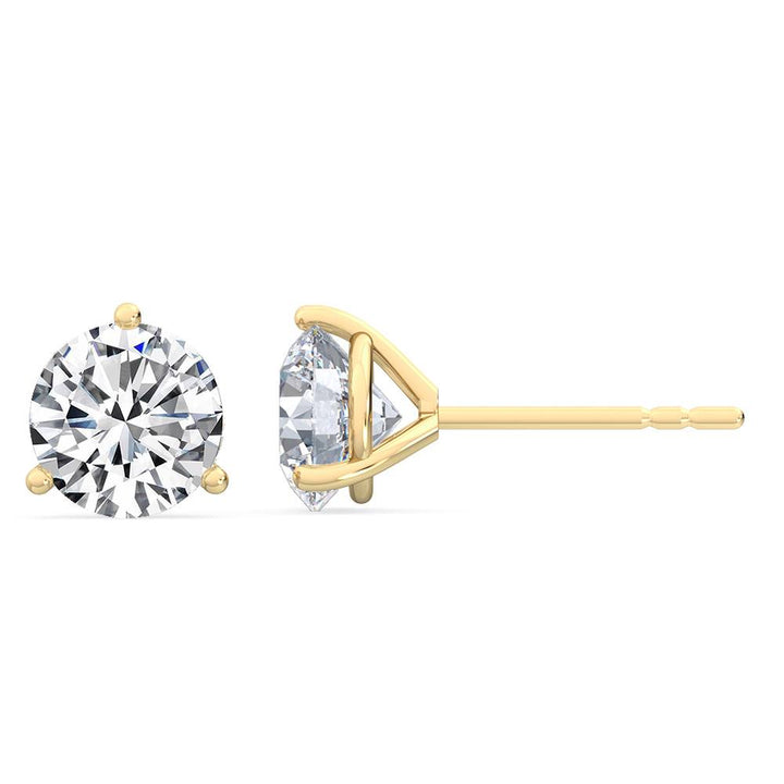 1.50ctw Round Brilliant Lab-Grown Diamond Stud Earrings in 14k Yellow Gold