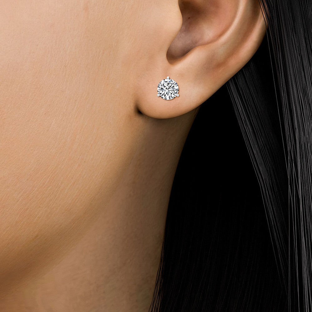 1.50ctw Round Brilliant Lab-Grown Diamond Stud Earrings in 14k White Gold