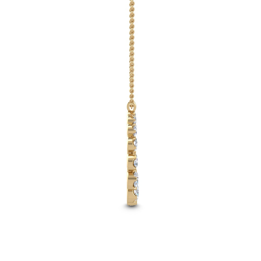 0.56ctw Round Brilliant Lab-Grown Diamond Circle Necklace in 14k Yellow Gold