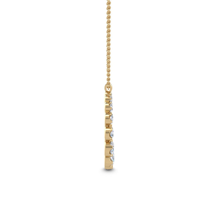 0.56ctw Round Brilliant Lab-Grown Diamond Circle Necklace in 14k Yellow Gold