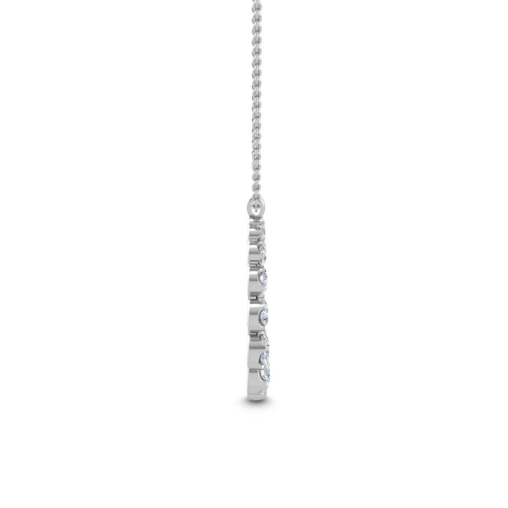 0.56ctw Round Brilliant Lab-Grown Diamond Circle Necklace in 14k White Gold