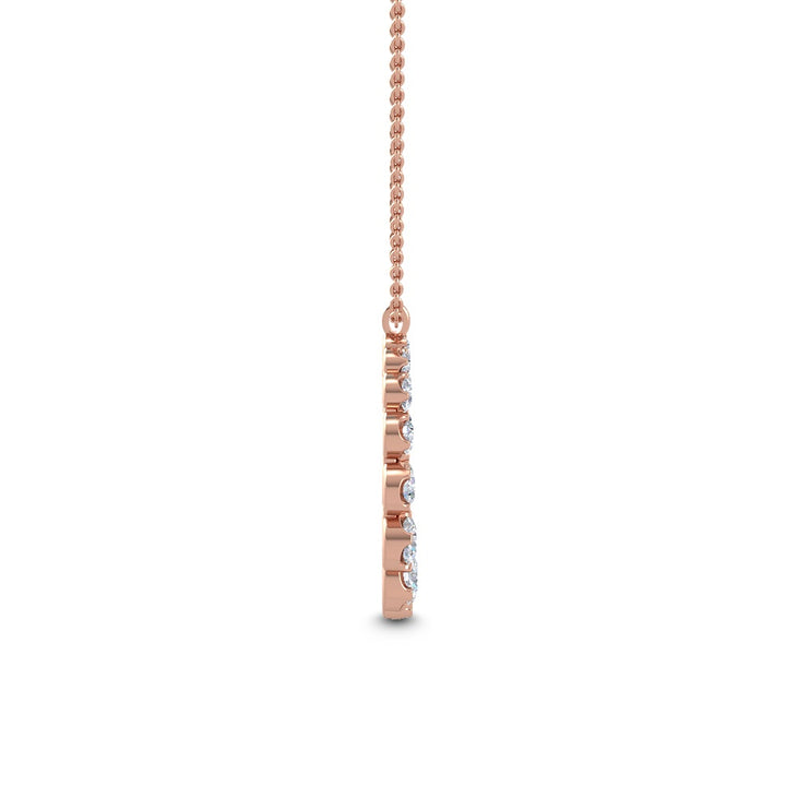 0.56ctw Round Brilliant Lab-Grown Diamond Circle Necklace in 14k Rose Gold
