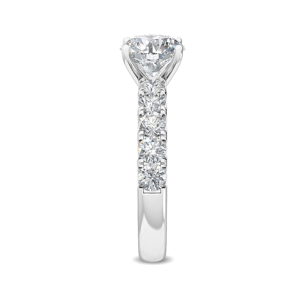 2cts Round Brilliant Lab-Grown Diamond 14 Karat White Gold Engagement Ring