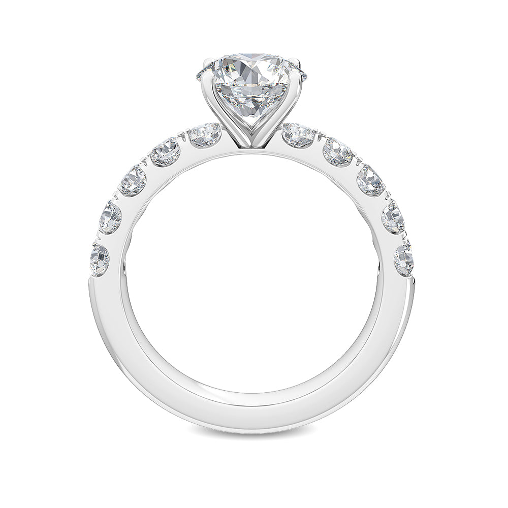 2cts Round Brilliant Lab-Grown Diamond 14 Karat White Gold Engagement Ring