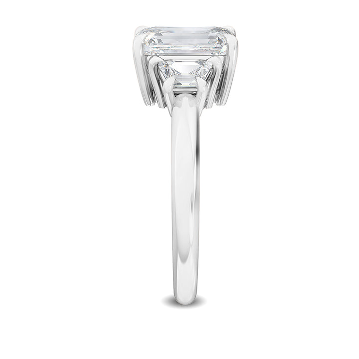 IGI Graded 2.67ctw Emerald Cut & Trapezoid Lab-Grown Diamond Engagement Ring 14k White Gold