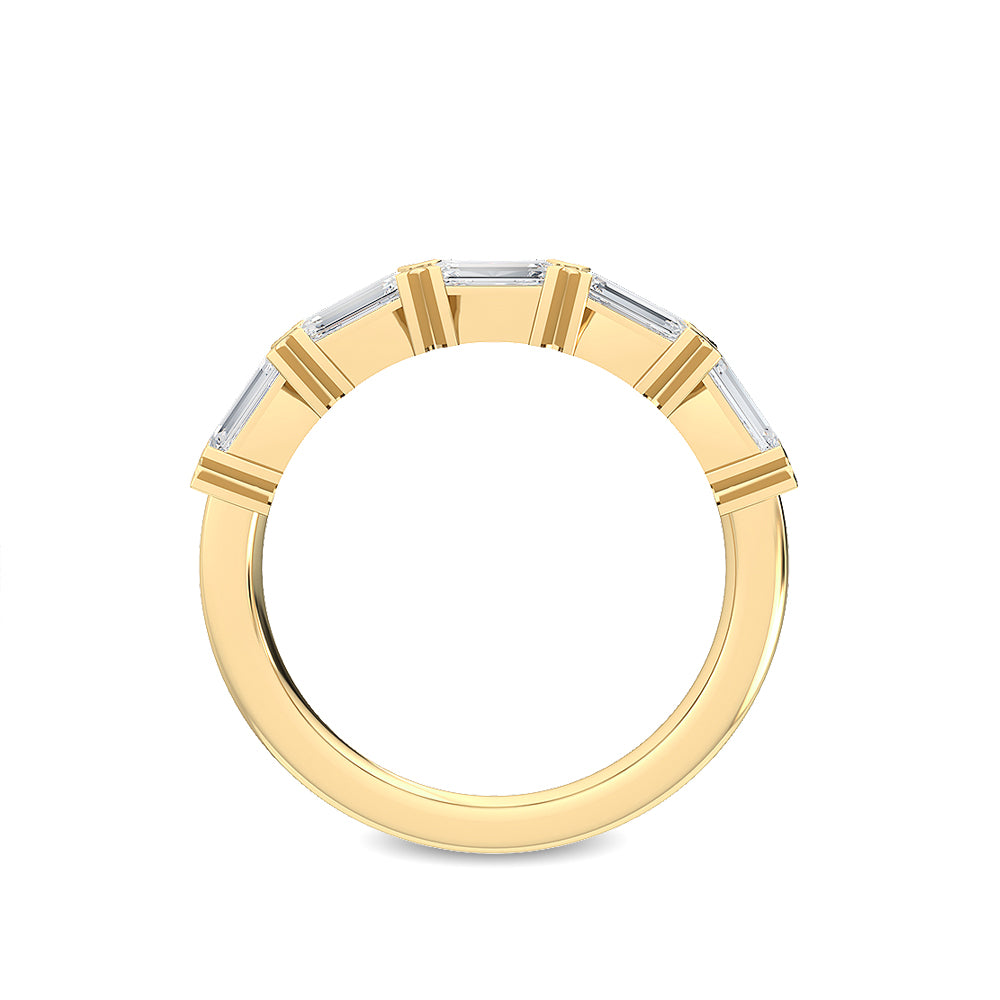 1.47ctw Emerald Cut Lab-Grown Diamond East-West Stackable Band in 14k Yellow Gold