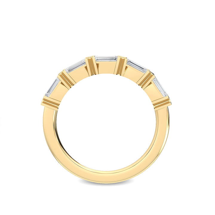 1.47ctw Emerald Cut Lab-Grown Diamond East-West Stackable Band in 14k Yellow Gold