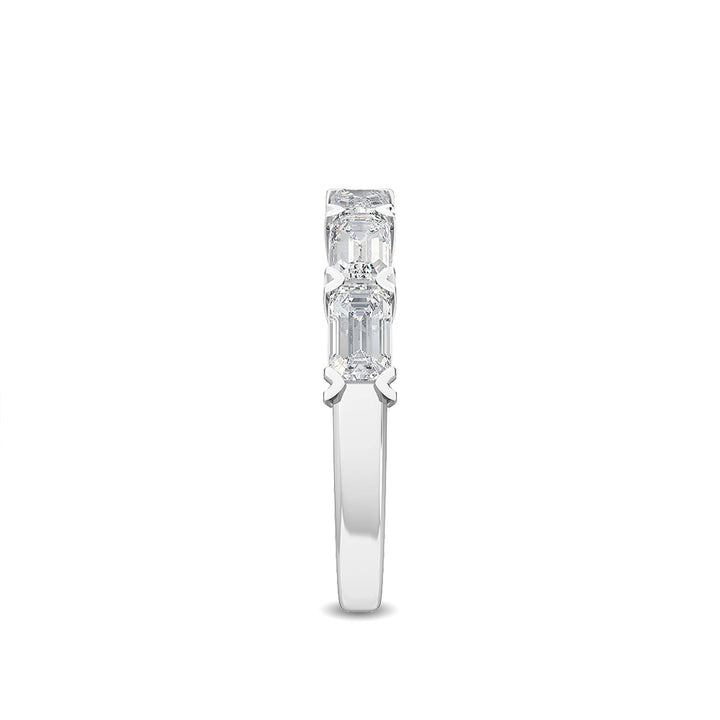 1.47ctw Emerald Cut Lab-Grown Diamond East-West Stackable Band in 14k White Gold