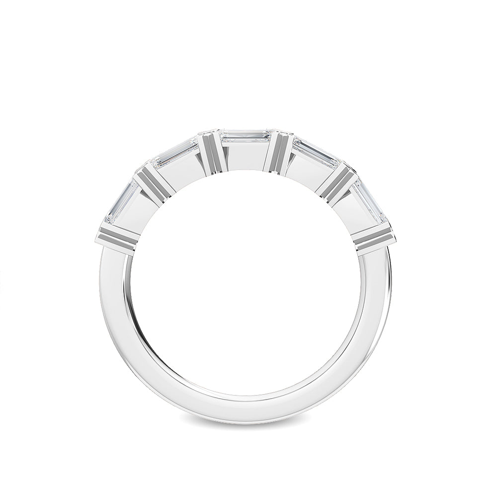 1.47ctw Emerald Cut Lab-Grown Diamond East-West Stackable Band in 14k White Gold