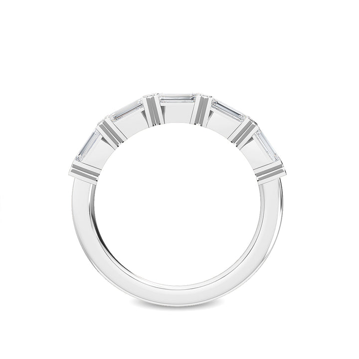1.47ctw Emerald Cut Lab-Grown Diamond East-West Stackable Band in 14k White Gold