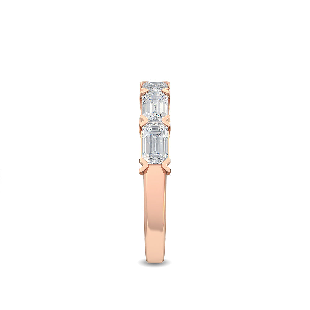 1.47ctw Emerald Cut Lab-Grown Diamond East-West Stackable Band in 14k Rose Gold