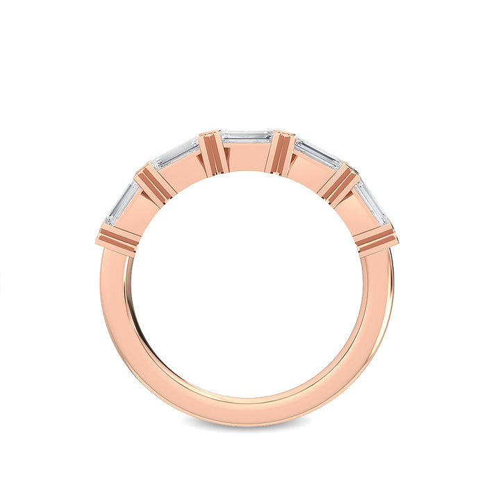 1.47ctw Emerald Cut Lab-Grown Diamond East-West Stackable Band in 14k Rose Gold