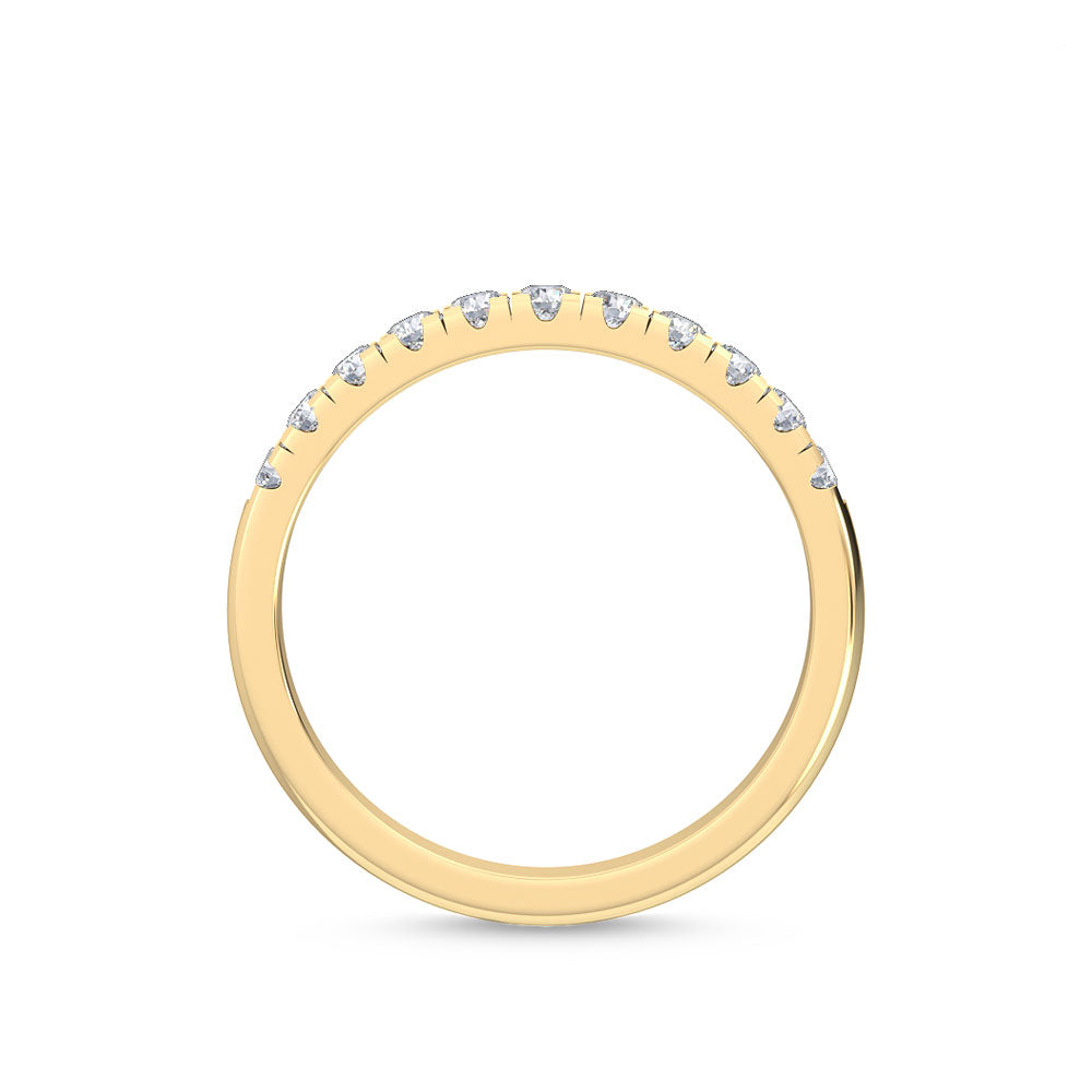 0.35ctw Round Brilliant Lab-Grown Diamond Wedding Band or Stackable Ring in 14k Yellow Gold