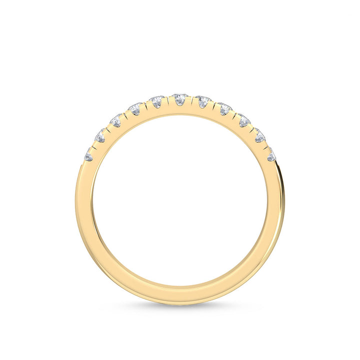 0.35ctw Round Brilliant Lab-Grown Diamond Wedding Band or Stackable Ring in 14k Yellow Gold