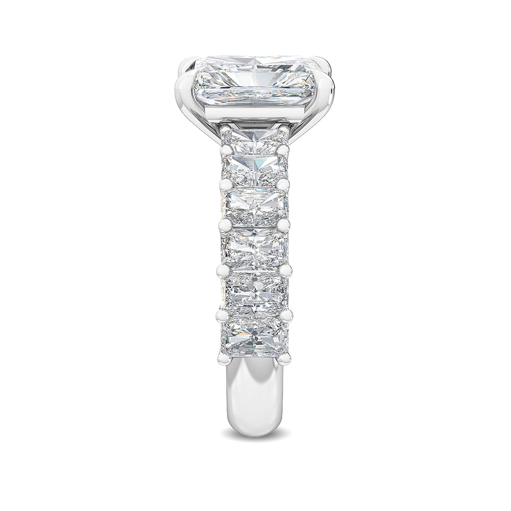 IGI Graded 3.38ctw Radiant Cut Lab-Grown Diamond Engagement Ring in 14k White Gold