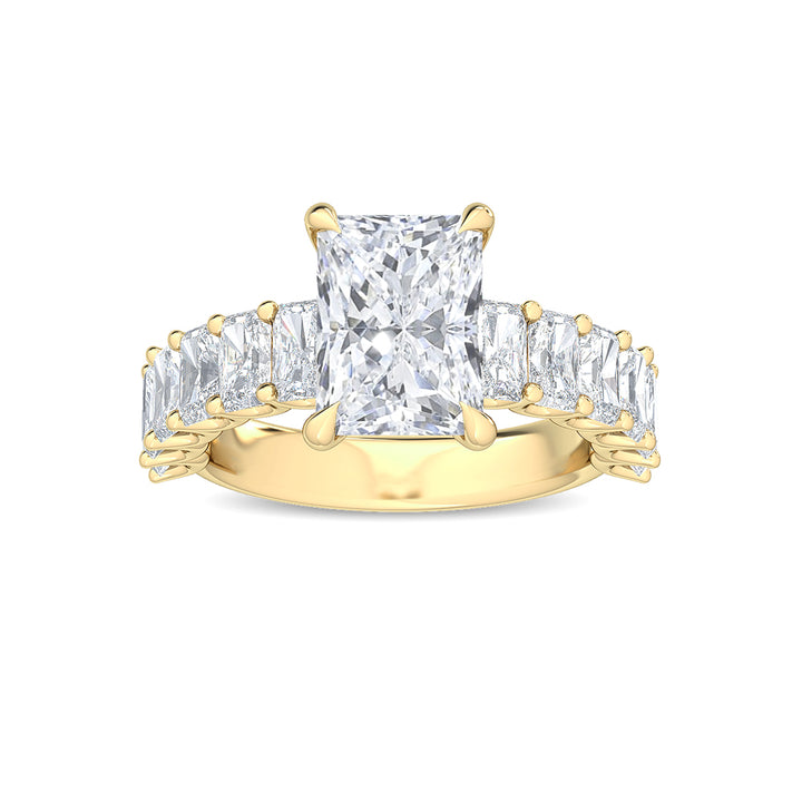 IGI Graded 3.38ctw Radiant Cut Lab-Grown Diamond Engagement Ring in 14k Yellow Gold