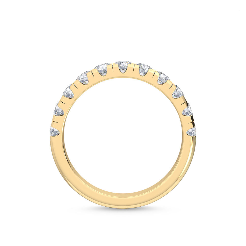 1.30ctw Round Brilliant Lab-Grown Diamond Wedding Band or Stackable Ring in 14k Yellow Gold