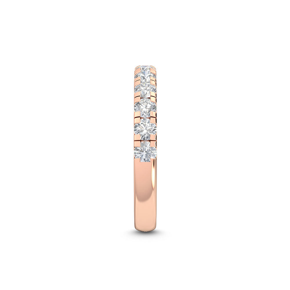 1.30ctw Round Brilliant Lab-Grown Diamond Wedding Band or Stackable Ring in 14k Rose Gold