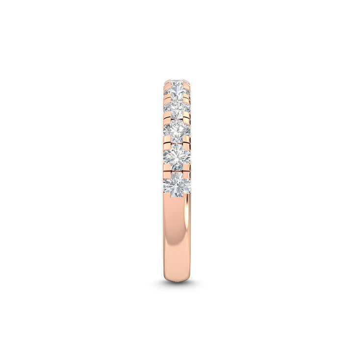 1.30ctw Round Brilliant Lab-Grown Diamond Wedding Band or Stackable Ring in 14k Rose Gold
