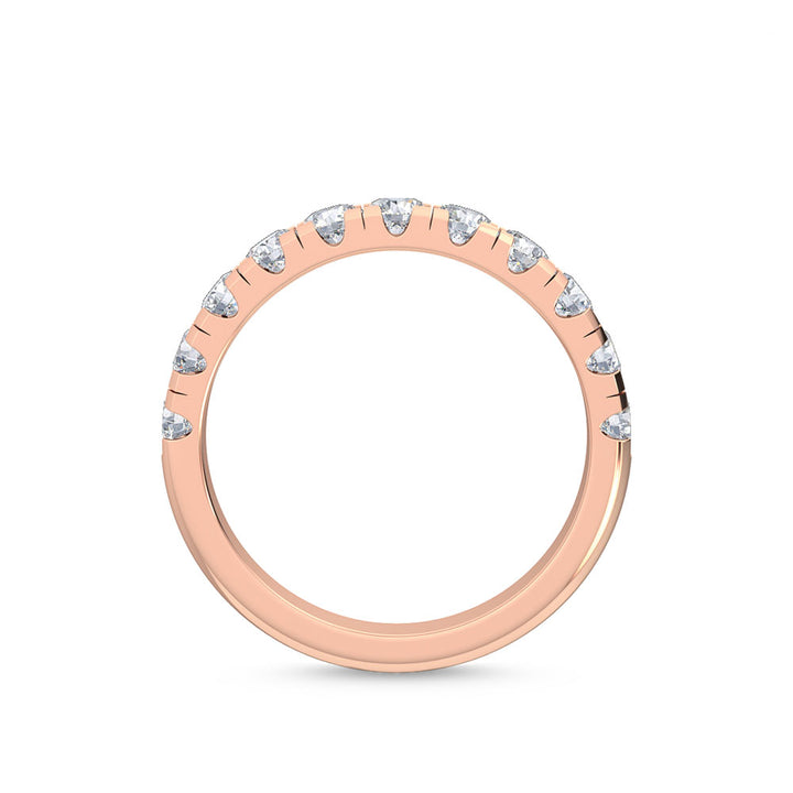 1.30ctw Round Brilliant Lab-Grown Diamond Wedding Band or Stackable Ring in 14k Rose Gold