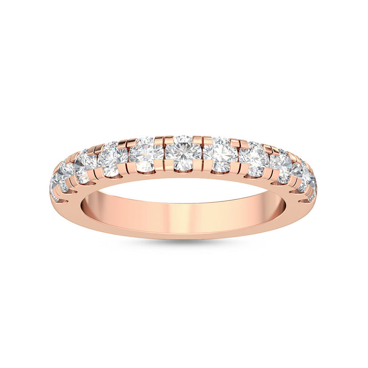 1.30ctw Round Brilliant Lab-Grown Diamond Wedding Band or Stackable Ring in 14k Rose Gold