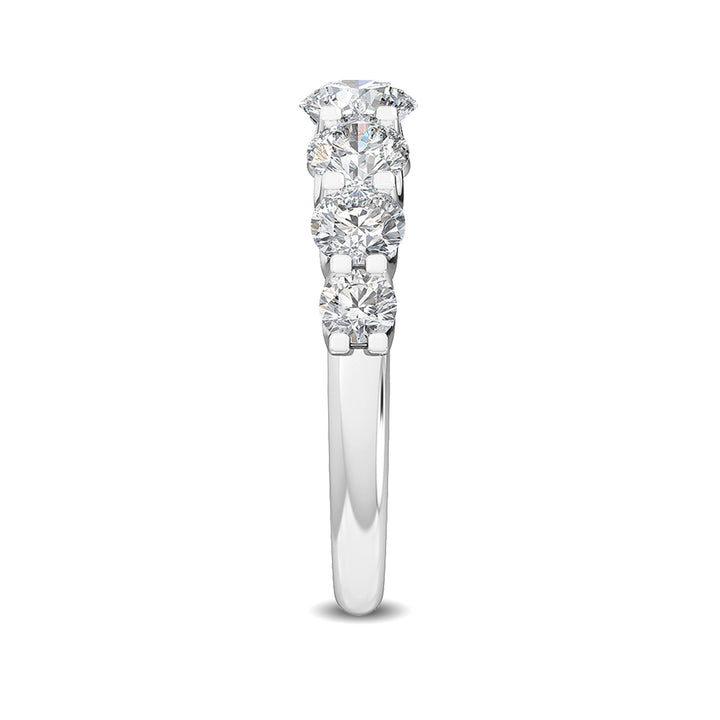 1.99ctw Round Brilliant Lab-Grown Diamond 7-Stone Wedding Band in 14k White Gold