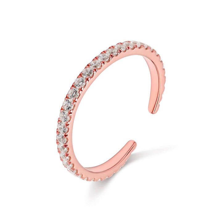0.45ctw Round Brilliant Lab-Grown Diamond Open Stackable Band in 14k Rose Gold