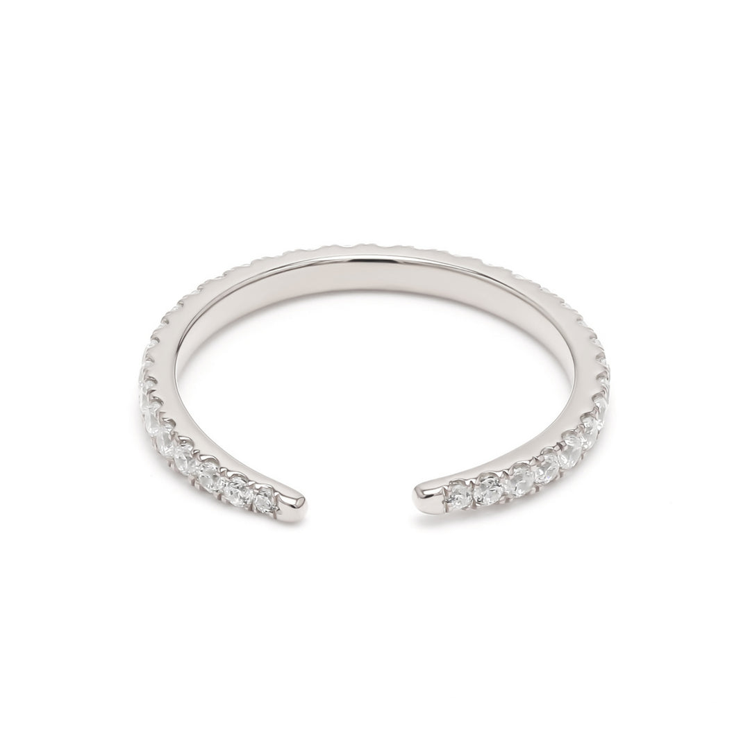 0.45ctw Round Brilliant Lab-Grown Diamond Open Stackable Band in 14k White Gold