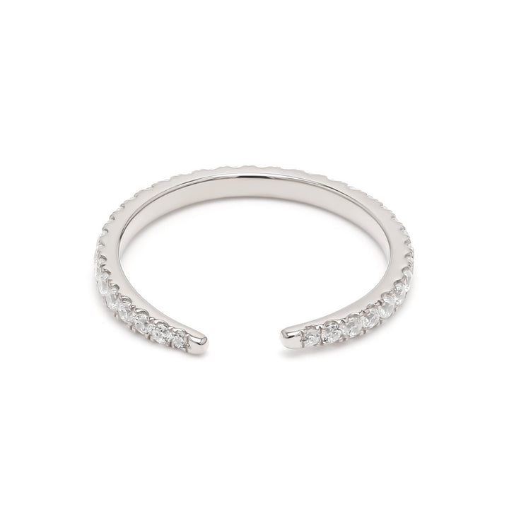 0.45ctw Round Brilliant Lab-Grown Diamond Open Stackable Band in 14k White Gold