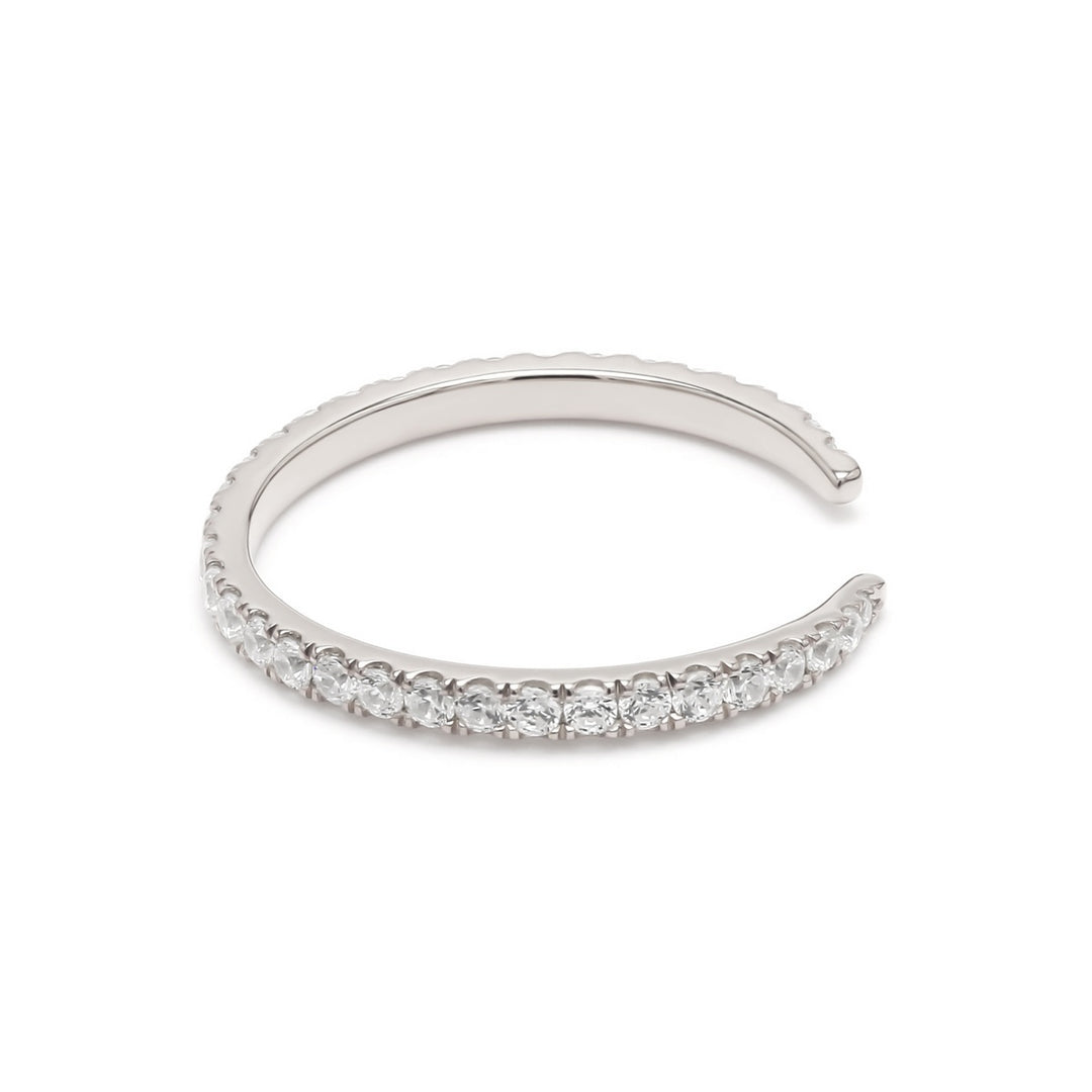 0.45ctw Round Brilliant Lab-Grown Diamond Open Stackable Band in 14k White Gold