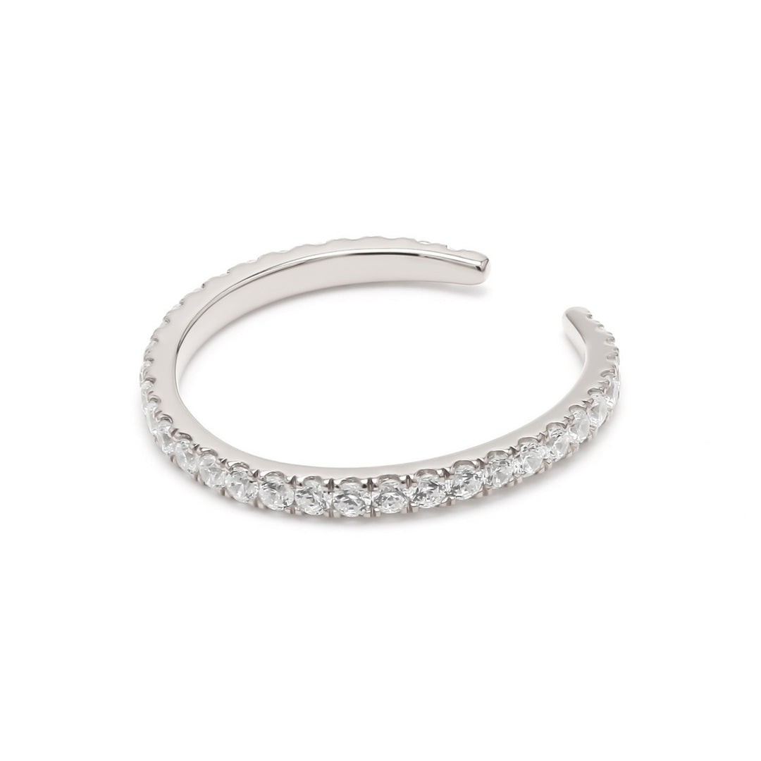 0.45ctw Round Brilliant Lab-Grown Diamond Open Stackable Band in 14k White Gold
