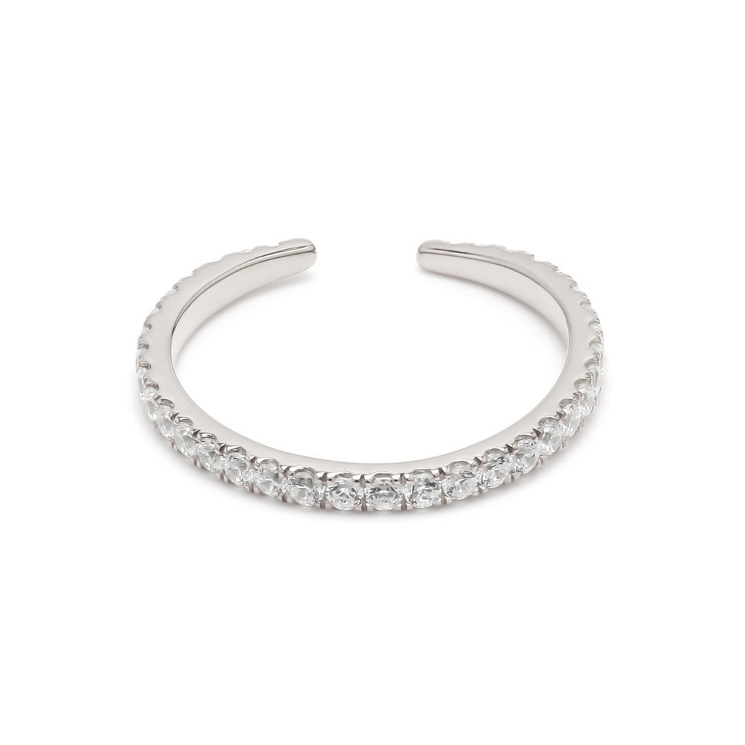0.45ctw Round Brilliant Lab-Grown Diamond Open Stackable Band in 14k White Gold