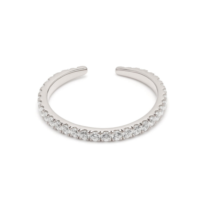 0.45ctw Round Brilliant Lab-Grown Diamond Open Stackable Band in 14k White Gold