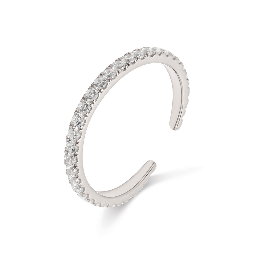 0.45ctw Round Brilliant Lab-Grown Diamond Open Stackable Band in 14k White Gold