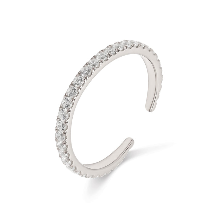 0.45ctw Round Brilliant Lab-Grown Diamond Open Stackable Band in 14k White Gold