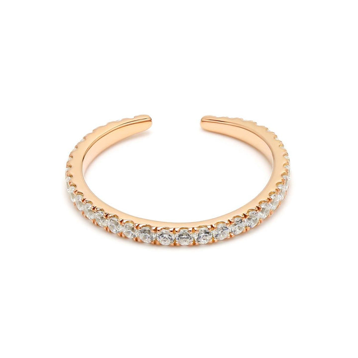 0.45ctw Round Brilliant Lab-Grown Diamond Open Stackable Band in 14k Yellow Gold