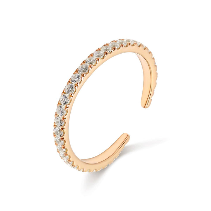 0.45ctw Round Brilliant Lab-Grown Diamond Open Stackable Band in 14k Yellow Gold