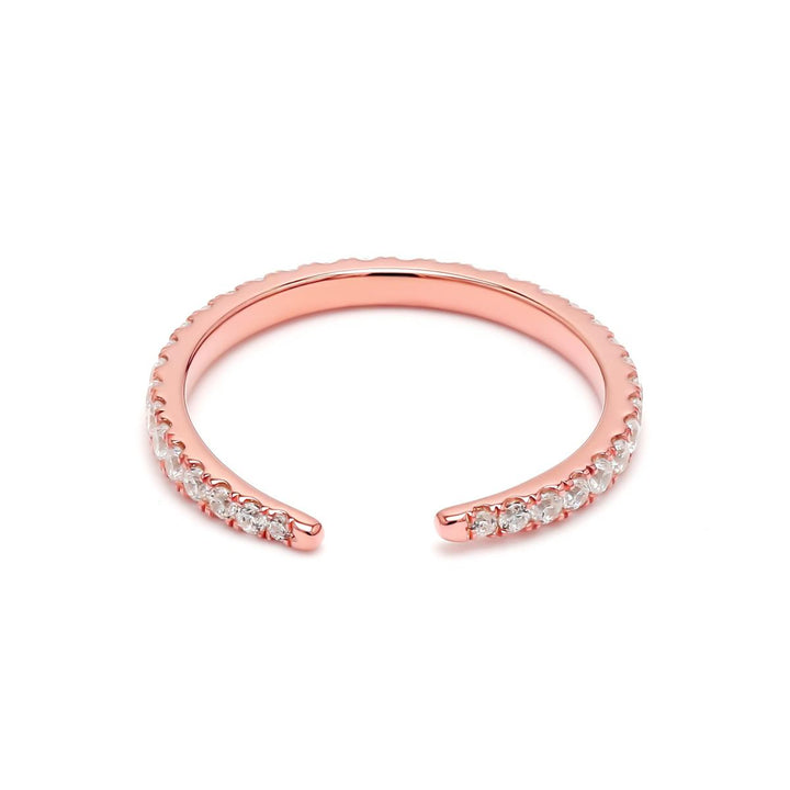 0.45ctw Round Brilliant Lab-Grown Diamond Open Stackable Band in 14k Rose Gold