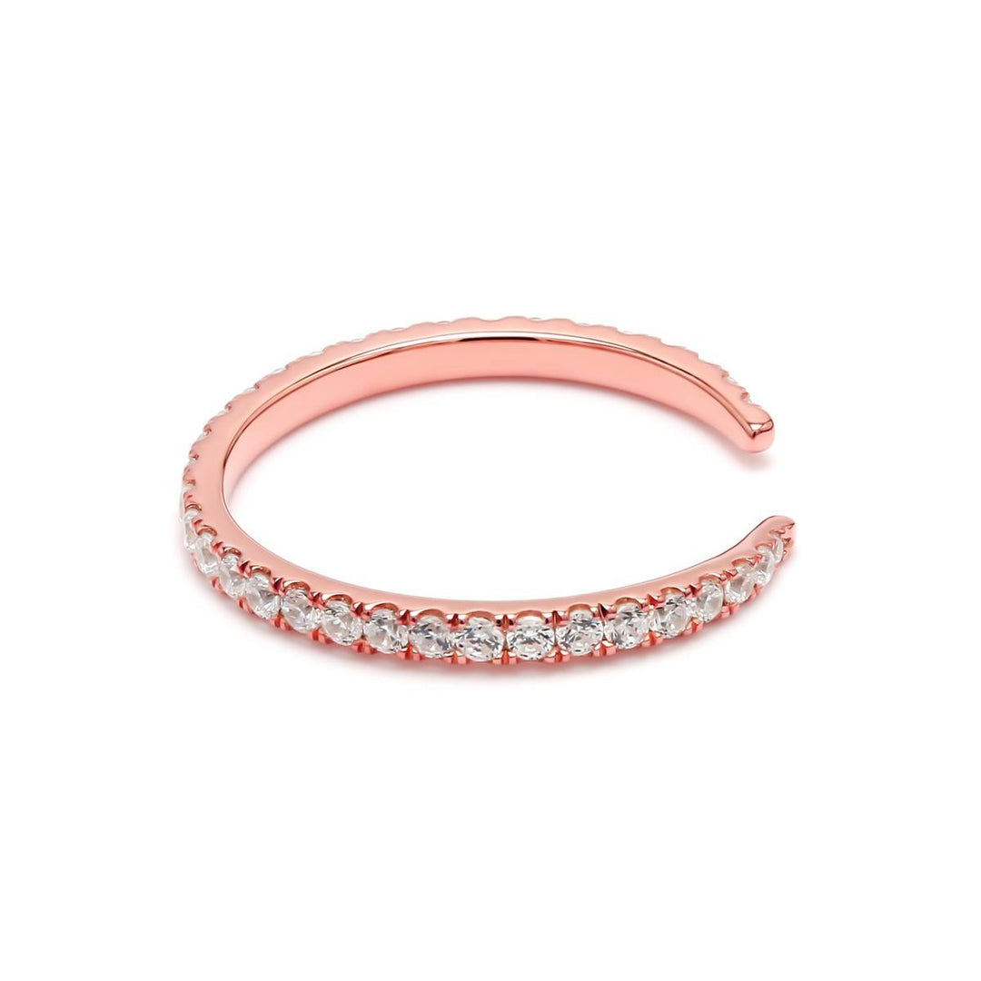 0.45ctw Round Brilliant Lab-Grown Diamond Open Stackable Band in 14k Rose Gold