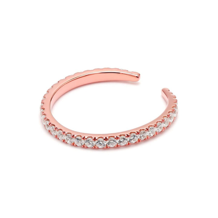 0.45ctw Round Brilliant Lab-Grown Diamond Open Stackable Band in 14k Rose Gold