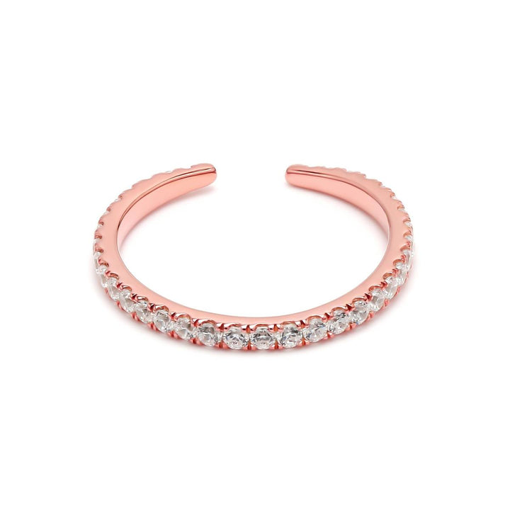 0.45ctw Round Brilliant Lab-Grown Diamond Open Stackable Band in 14k Rose Gold