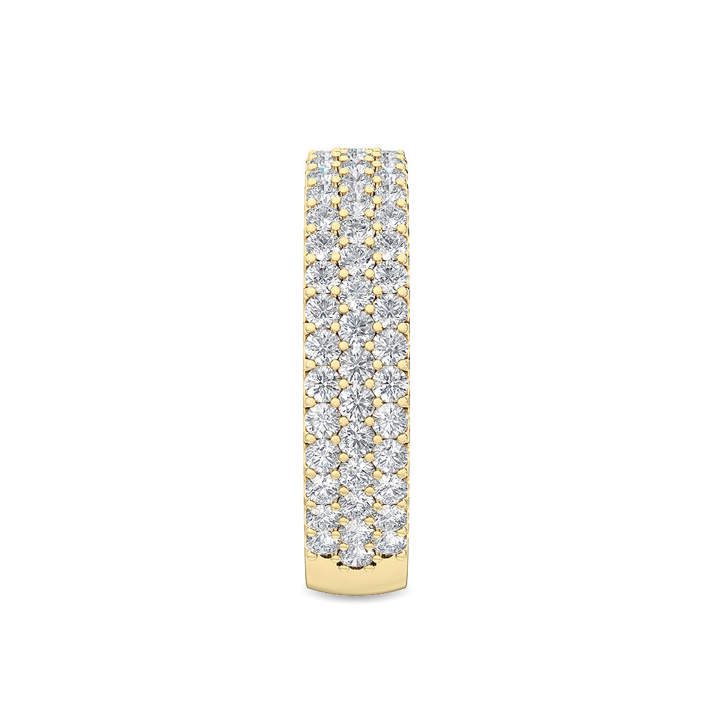 1.18ctw Round Brilliant Lab-Grown Diamond 3-Row Stackable Band in 14k Yellow Gold