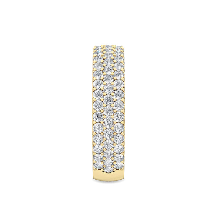 1.18ctw Round Brilliant Lab-Grown Diamond 3-Row Stackable Band in 14k Yellow Gold