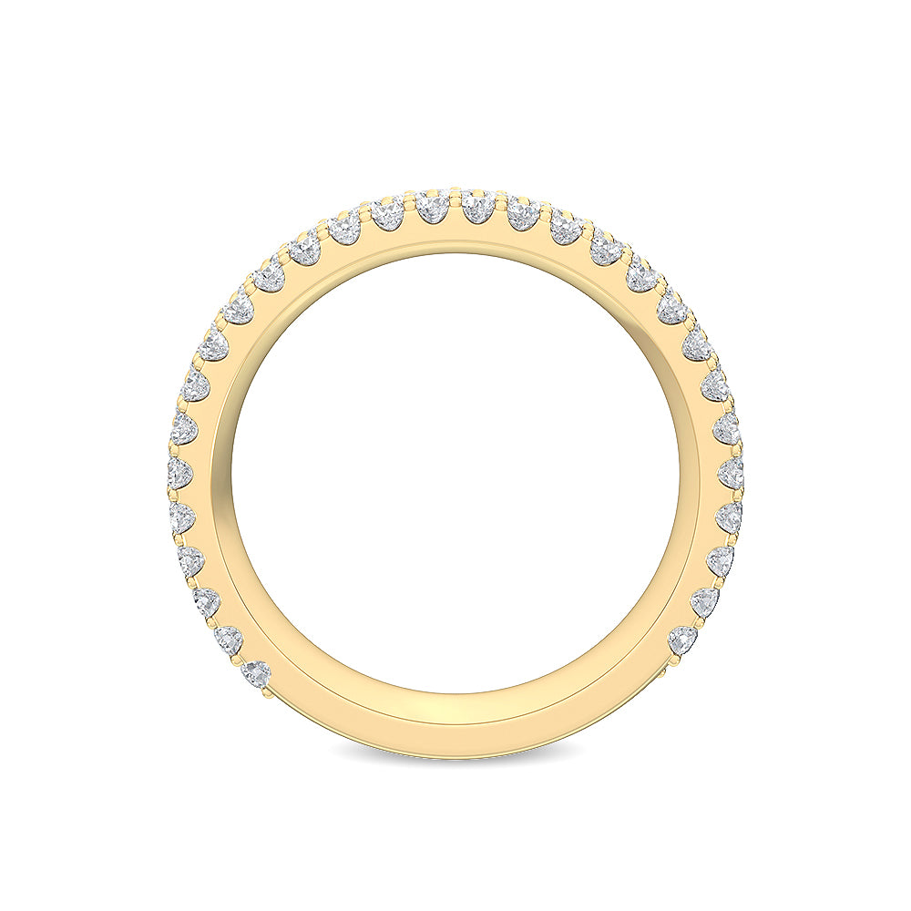 1.18ctw Round Brilliant Lab-Grown Diamond 3-Row Stackable Band in 14k Yellow Gold