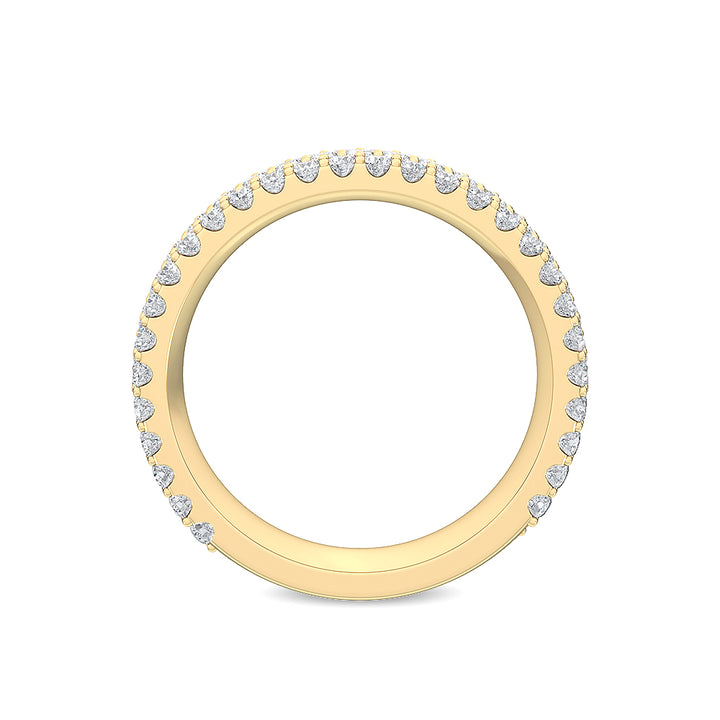 1.18ctw Round Brilliant Lab-Grown Diamond 3-Row Stackable Band in 14k Yellow Gold