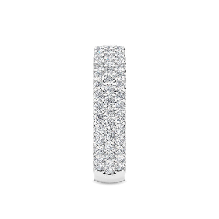 1.18ctw Round Brilliant Lab-Grown Diamond 3-Row Stackable Band in 14k White Gold