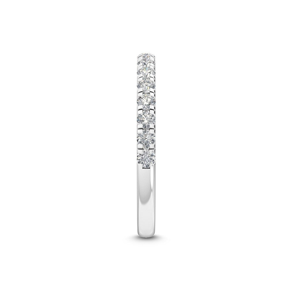 0.45ctw Round Brilliant Lab-Grown Diamond Wedding Band or Stackable Ring in 14k White Gold
